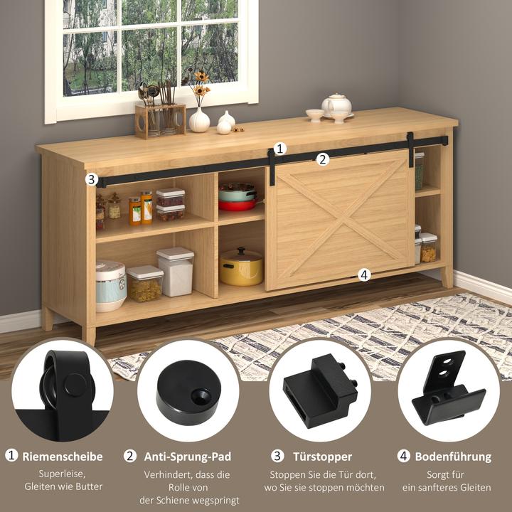 Image du produit Homcom Système de portes coulissantes