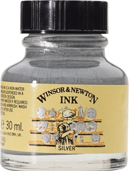 Winsor & Newton Drawing Ink 30ml silver (Silver, 1 pcs.)