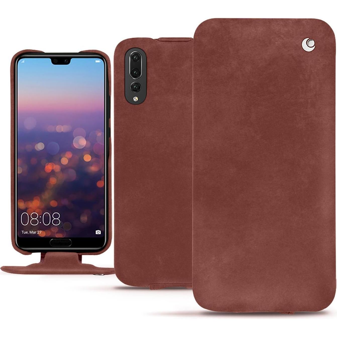 Noreve Lederschutzhülle vertikal (Huawei P20 Pro), Smartphone Hülle, Rot