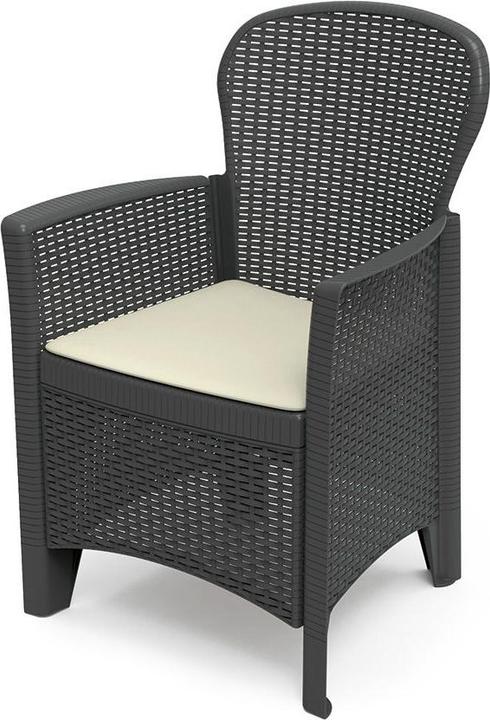 Immagine prodotto IPAE Progarden Sedia da giardino Folia in polipropilene antracite (60 x 58 x 89 cm)