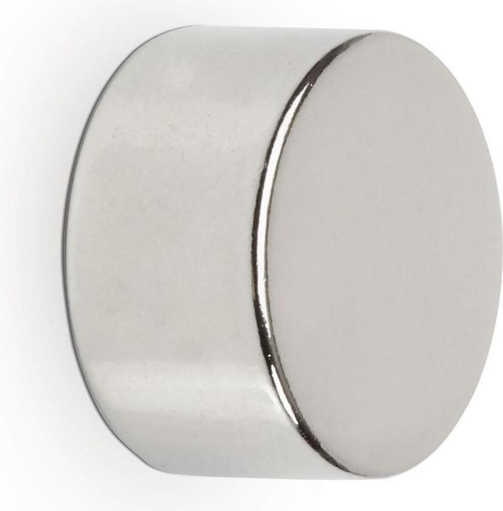 Produktbild Maul Neodym-Scheibenmagnet, 15 mm, Haftkraft: 8 kg, silber (4x)