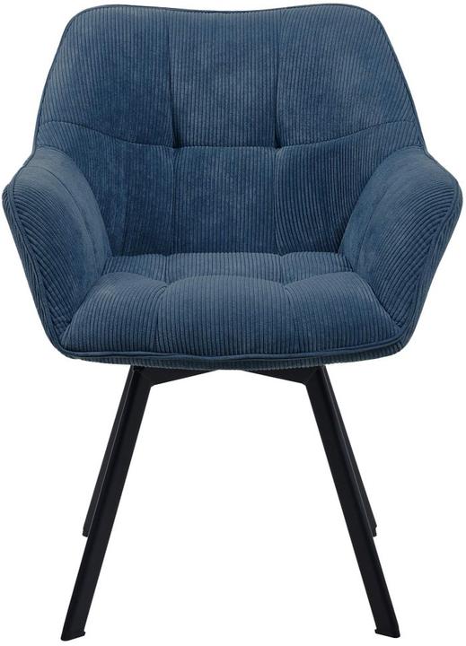 Produktbild Swisshandel24 Esszimmerstuhl Jordi Cord, blau