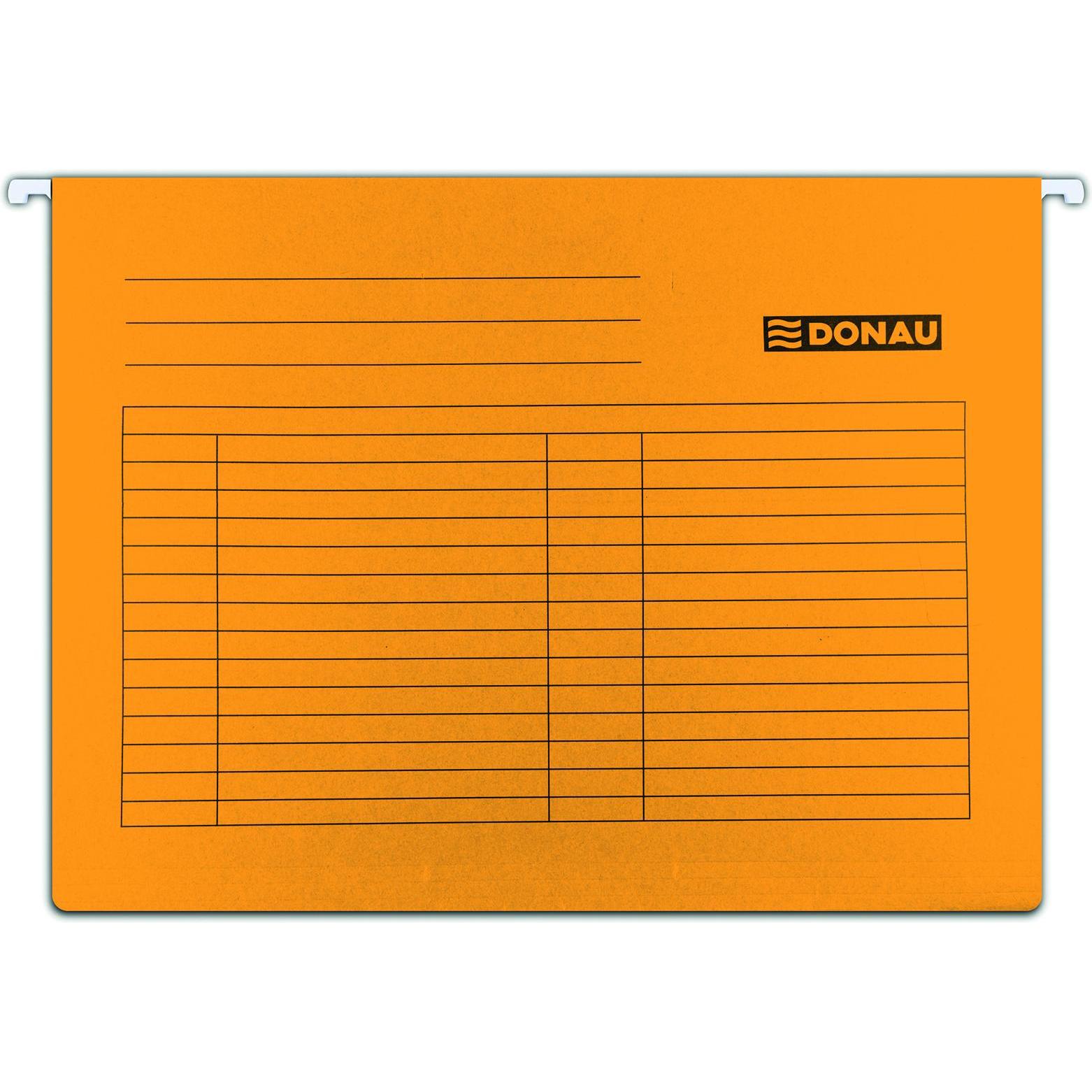 Donau, Busta portadocumenti, Cartella da appendere a4, 230g/m2, arancione