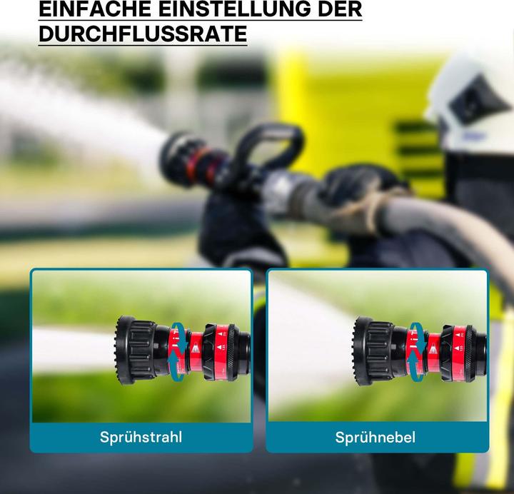 Produktbild Wiltec Hohlstrahlrohr 150 180 300 450 660 l/min THW Feuerwehr C Storzkupplung
