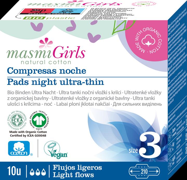 Actual product image Masmi Organic Ultra Night Girls (10 x)