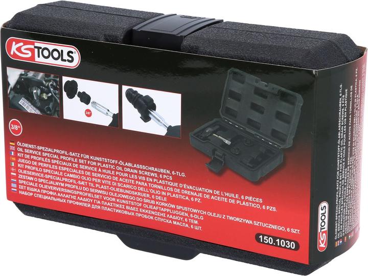 Produktbild KS Tools Öldienst-Spezialprofil-Satz für Kunststoff-Ölablassschrauben 150.1030