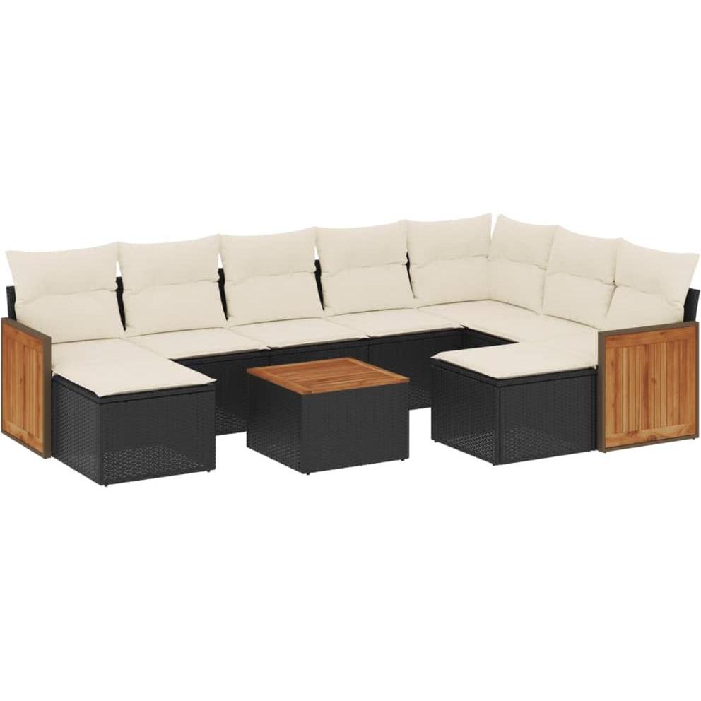 VidaXL, Gartenlounge, 10-tlg. Garten-Lounge-Set mit Kissen