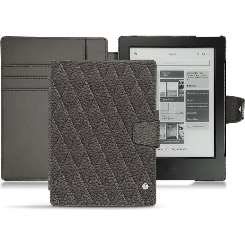 Noreve Lederschutzhülle Wallet (Aura H2O), Tablet Hülle, Grau