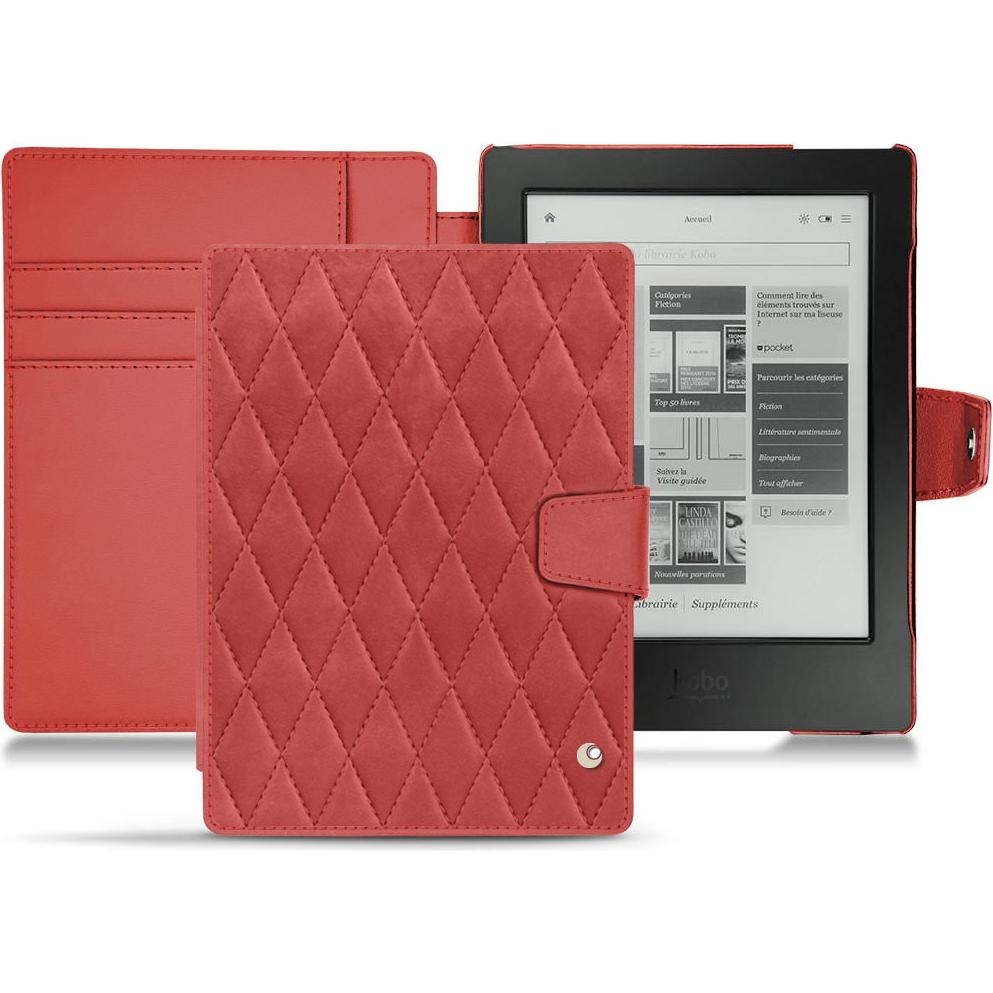 Noreve Lederschutzhülle Wallet (Aura H2O), Tablet Hülle, Rot