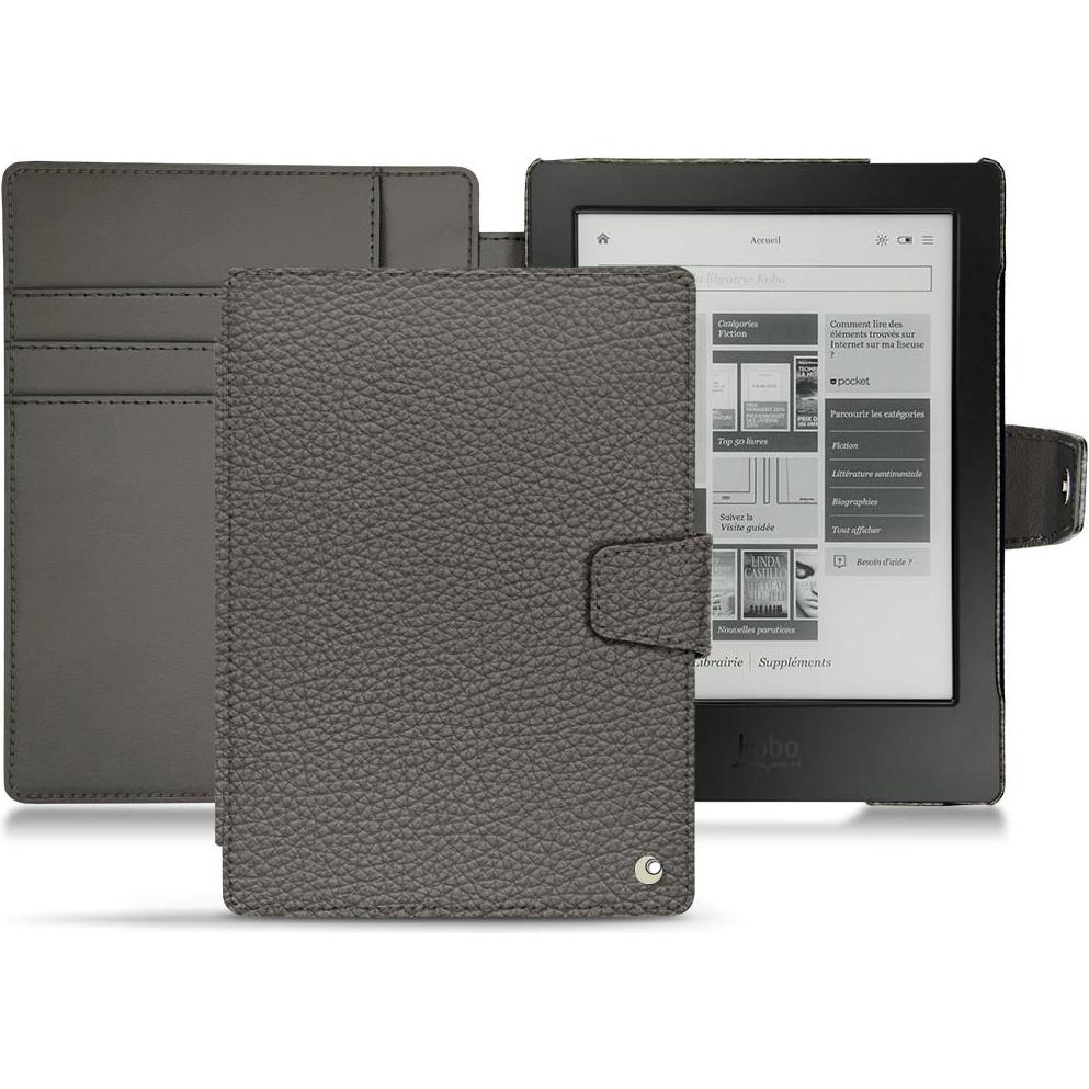 Noreve Lederschutzhülle Wallet (Aura H2O), Tablet Hülle, Grau