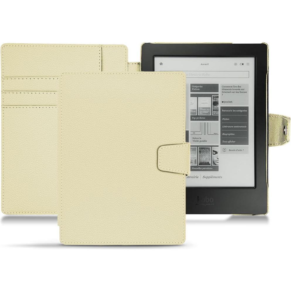 Noreve Lederschutzhülle Wallet (Aura H2O), Tablet Hülle, Beige