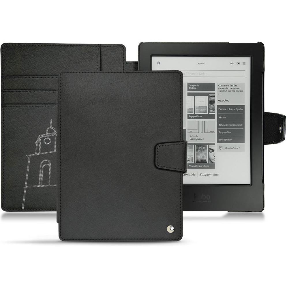 Thumbnail - Noreve Lederschutzhülle Wallet (Aura H2O), eReader Zubehör, Schwarz