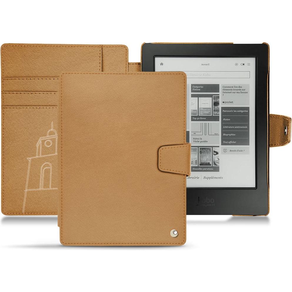 Noreve Lederschutzhülle Wallet (Aura H2O), Tablet Hülle, Braun