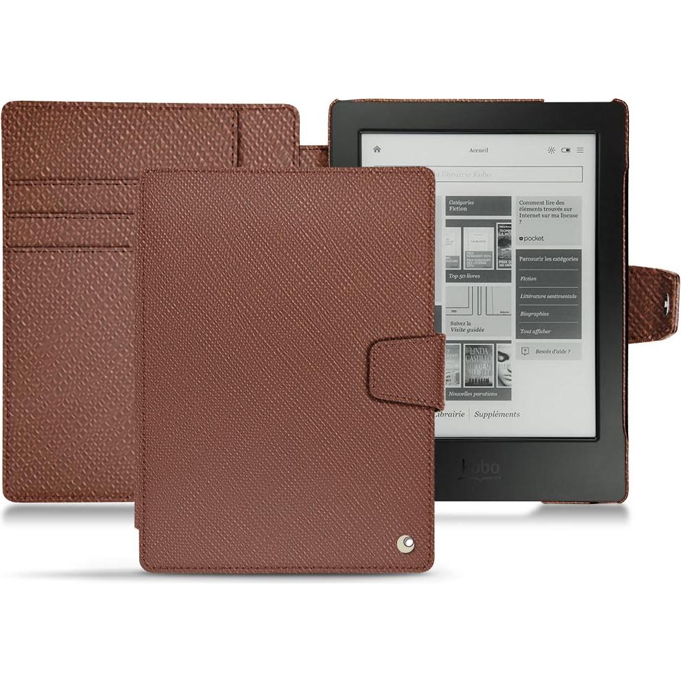 Noreve Lederschutzhülle Wallet (Aura H2O), Tablet Hülle, Braun