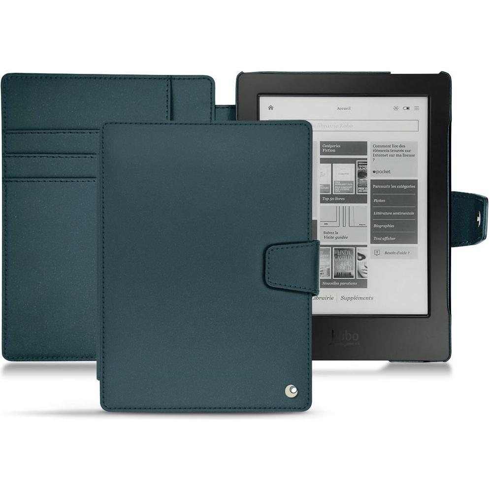 Noreve Lederschutzhülle Wallet (Aura H2O), eReader Zubehör, Blau