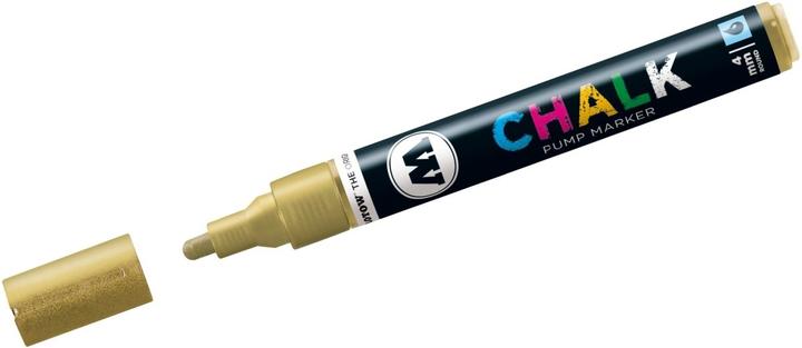 Produktbild Molotow Windowmarker Pump Marker Chalk nachfüllbar 4mm metallic gold (Gold, 4 mm, 1 x)