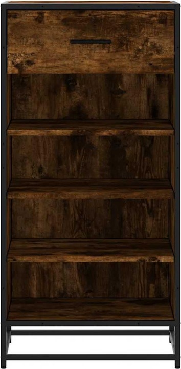 Productafbeelding VidaXL Eiken schoenenrek gerookt 48x38x97,5 cm materiaal op houtbasis