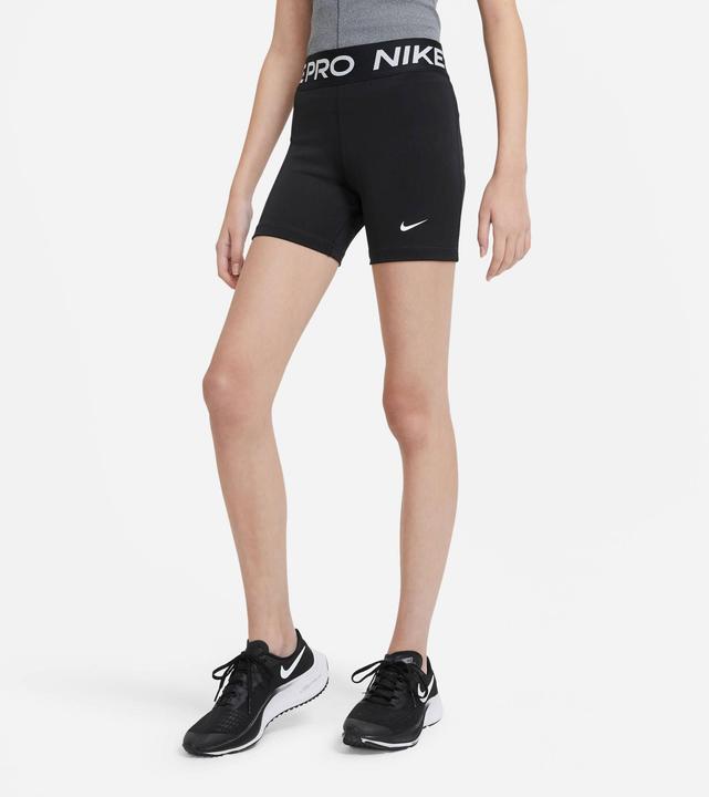 Nike Girl's G Np 3in Short, Black/White, S ( 128-137 cm )