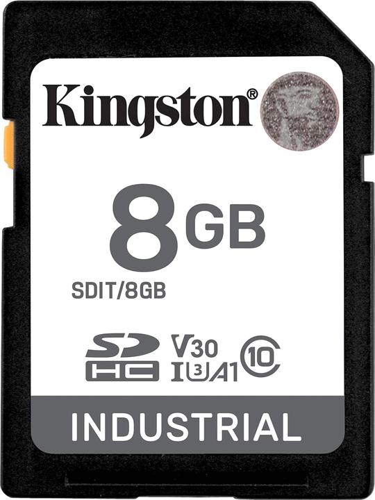 Immagine prodotto Kingston Scheda Ind. SD +ADP 8GB pSLC (8 GB, SDHC, U3, UHS-I)