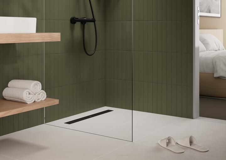 Actual product image hansgrohe raindrain go - douchegoot 70 cm met dubbelzijdig rooster, voor tegelinzet, mat zwart