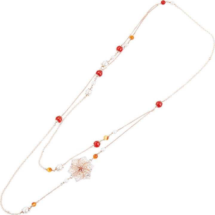 Immagine prodotto Ottaviani Collana in bronzo con glitter argento e perle bijoux