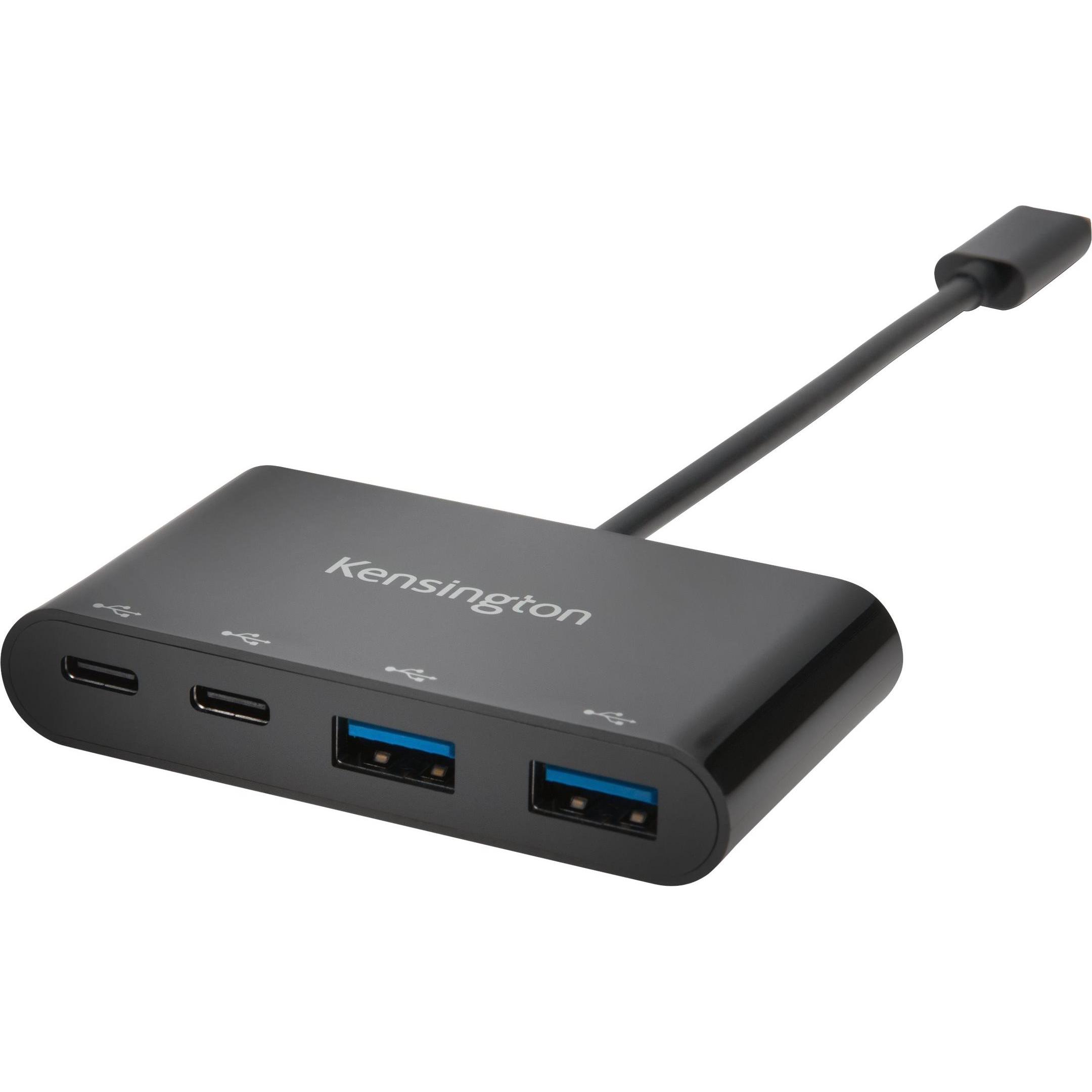 Kensington Hub USB-C a 4 porte CH1000 (USB-C, 4 porte), Docking station + Hub USB, Nero