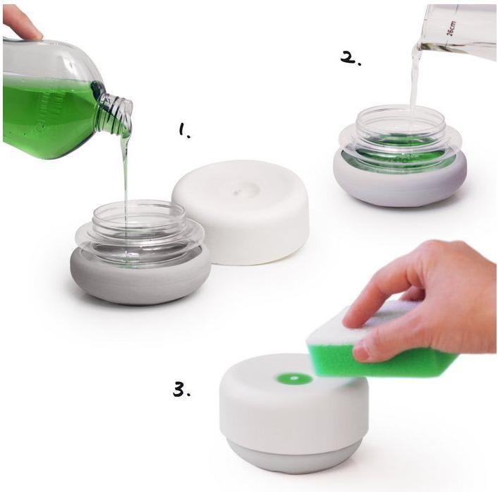 Image du produit Bosign Distributeur de savon à vaisselle blanc/gris