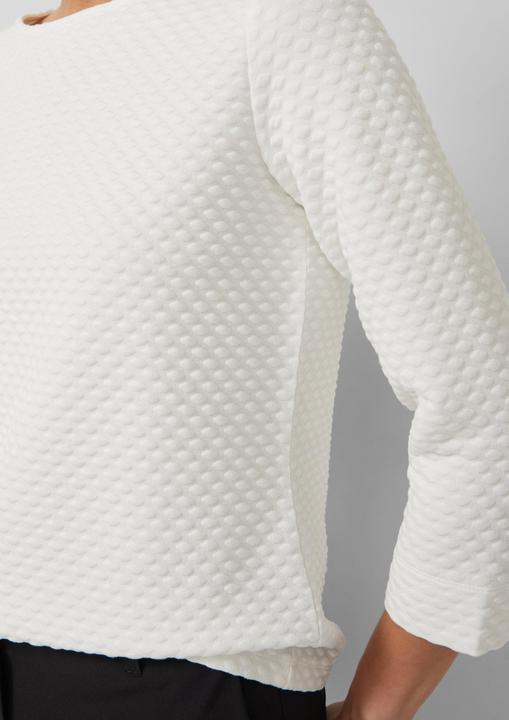 Produktbild s.Oliver Sweatshirt Jacquard-Sweatshirt im Relaxed Fit mit U-Boot-Ausschnitt (34)