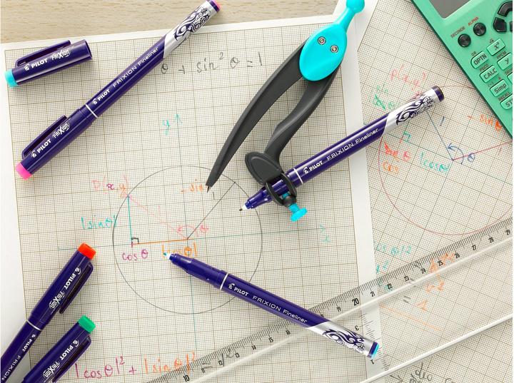 Image du produit Pilot FriXion Fineliner x3 Fancy (Violet, Rose, Vert clair, Bleu foncé, 3 x)