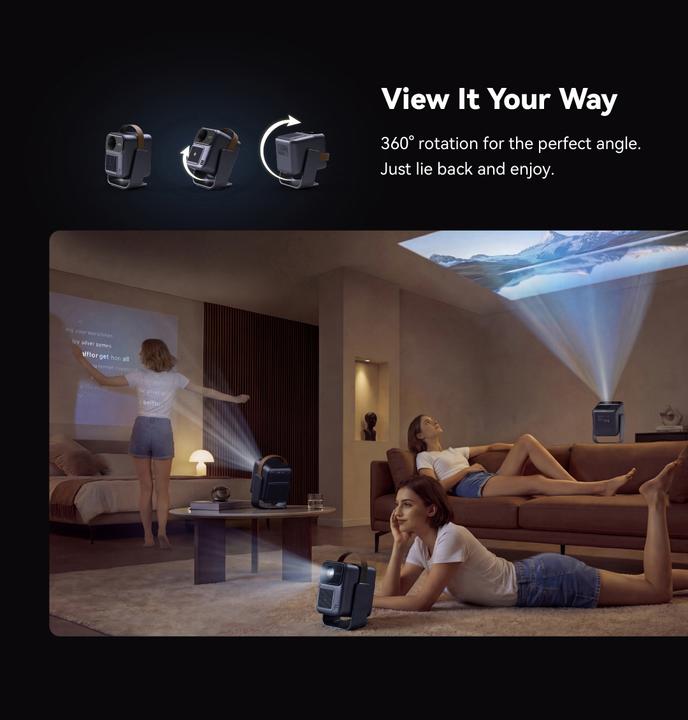Actual product image Wanbo TOGO PRO, BATTERY POWERED PROJECTOR, GOOGLE TV, 300 ISO, 1080P, WPD34 (Full HD, 300 lm, 1.3:1)