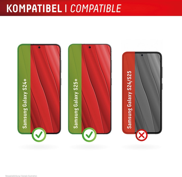 Image du produit Displex Real Glass, 2D Panzerglas + Handyhülle (1 pièce(s), Samsung Galaxy S24+, Samsung Galaxy S25+)