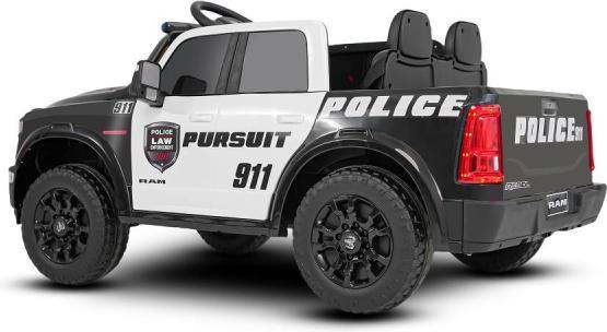 Image du produit Es-toys Elektro Kinderauto Polizei Dodge RAM 2500 „Rebel“ 24V Mit Ledersitz, 2 Sitzer und EVA Reifen (24 V)