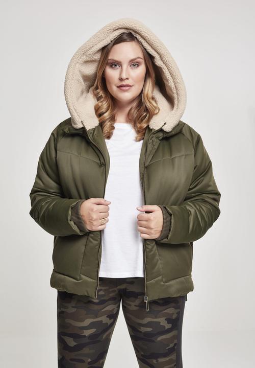 Produktbild Urban Classics Ladies Sherpa Hooded Jacket (XL)