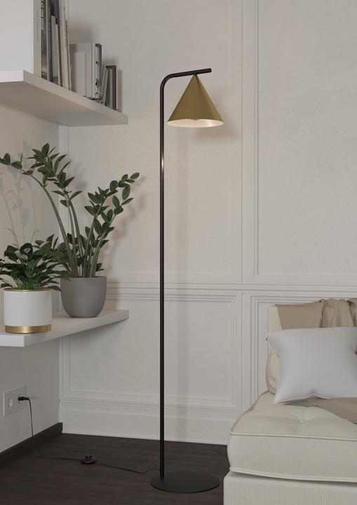 Produktbild EGLO Stehleuchte NARICES 1x E27 Schwarz/Messing (E27)