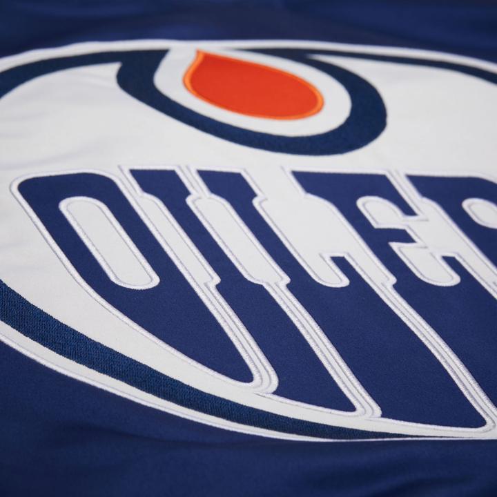 Actual product image Mitchell & Ness M&N Heavyweight Satin Jacket NHL Edmonton Oilers - L (L)