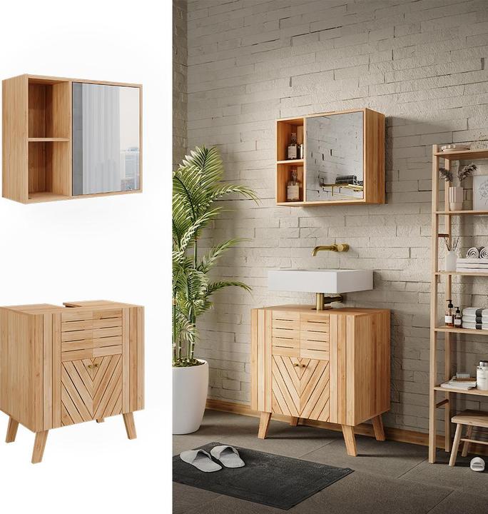 Produktbild Vicco Badmöbel-Set Lucie, Bambus, 2 Teile