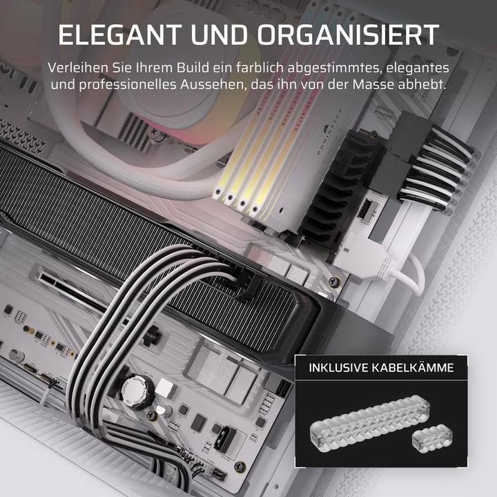 Produktbild Corsair Elite Premium Ind.Sleeved PSU Cables T5 Starter Kit (75 cm, 24 pin ATX, 8 pin EPS)