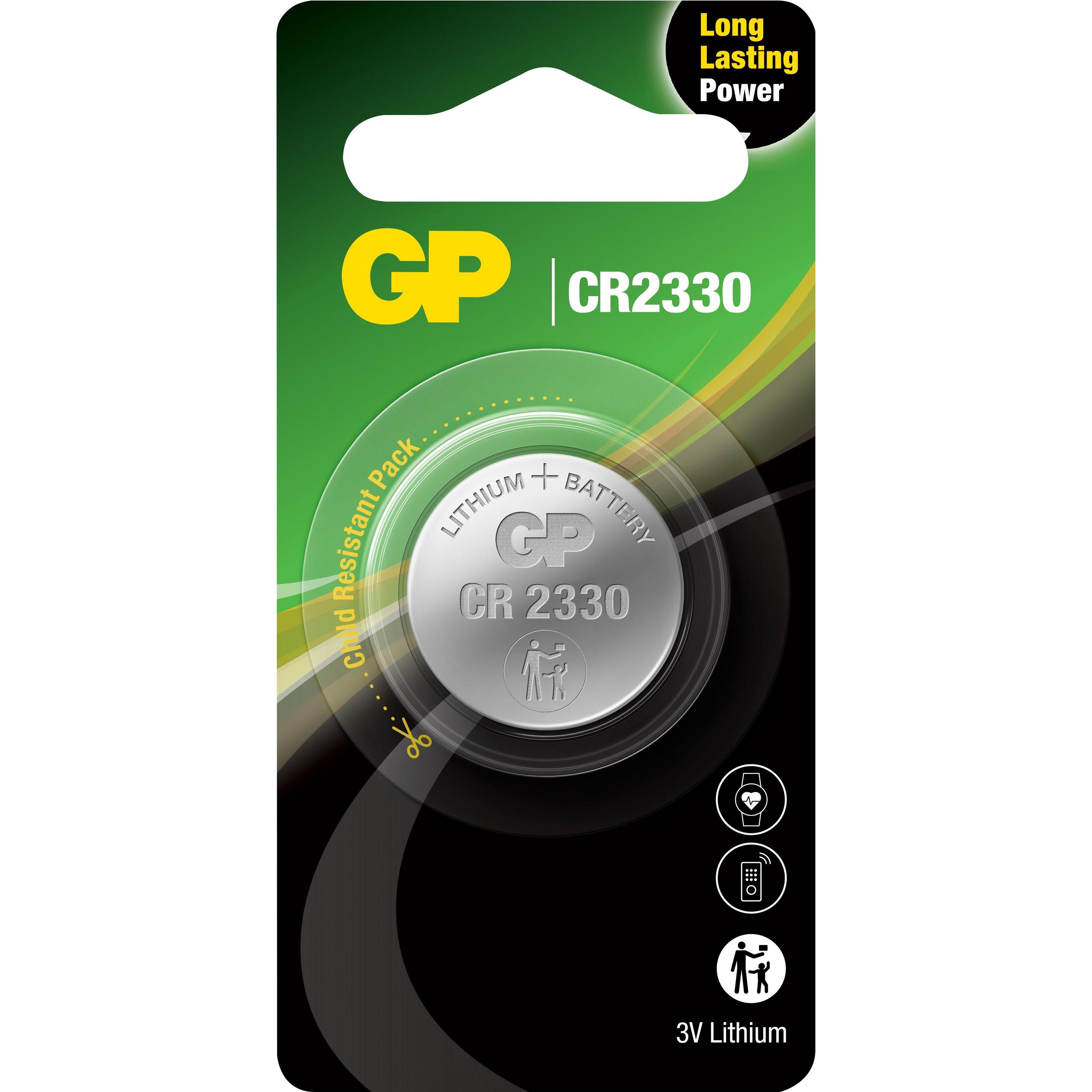 Thumbnail - GP Batteries GP Lithium-Knopfzelle CR2330 (1 Stk., CR2330, 260 mAh), Batterien + Akkus