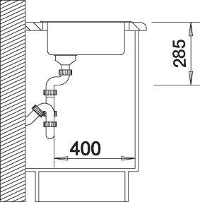 Actual product image Blanco Rondo (Fitted sink, 45 cm, 45 cm)