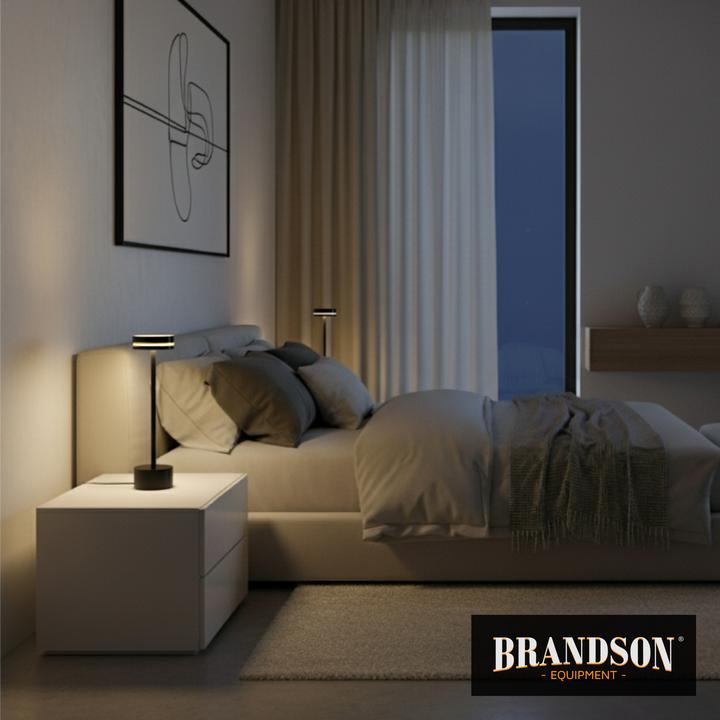 Actual product image Bearware Tischleuchte dimmbar, LED Tischlampe, 3 Lichtfarben, Akku, Helligkeitsstufen, kabellos, Schwarz