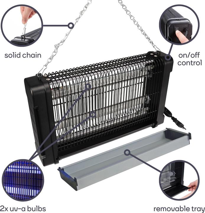 Actual product image Perel GIK08ON Fluginsektenvernichter 2x10W