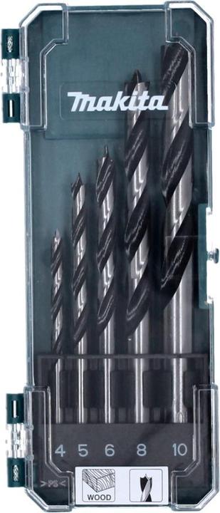 Actual product image Makita Wood drill bit set 4-10mm (6 mm, 10 mm, 5 mm, 8 mm, 4 mm)