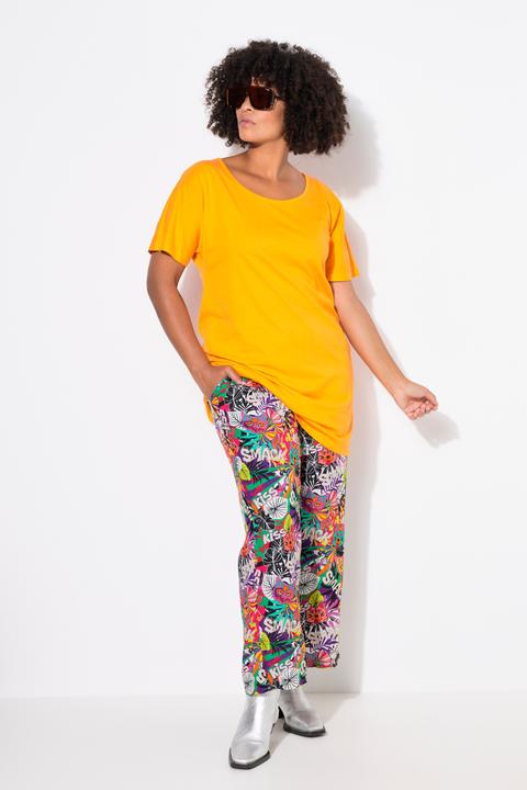 Produktbild Angel of Style Hose, gerades Bein, Blätter-Muster, Elastikbund (52)
