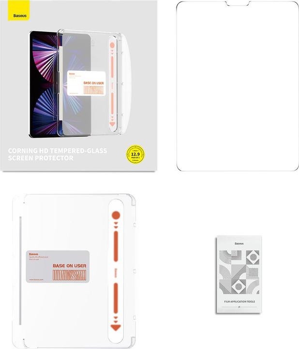 Image du produit Baseus Protecteur d'écran en verre trempé pour Pad Pro 12.9" (2019/2020/2021/2022) (1 pièce(s), iPad Pro 12.9 2018 (3. Gen))