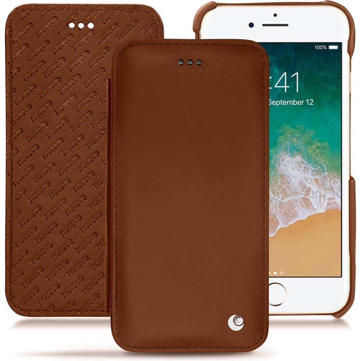 Thumbnail - Noreve Lederschutzhülle horizontal (Apple iPhone 7), Smartphone Hülle, Braun