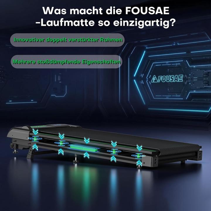 Immagine prodotto Fousae Laufband mit Steigung und Stossdämpfung