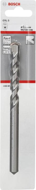 Image du produit Bosch Professional Zubehör Foret à béton CYL-3, 11 x 90 x 150 mm, d 10 mm, lot de 1 (11 mm)