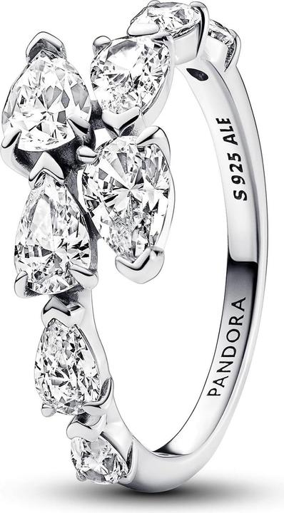Actual product image Pandora Glittering Overlapping Band Ring (58, 925 Silver)