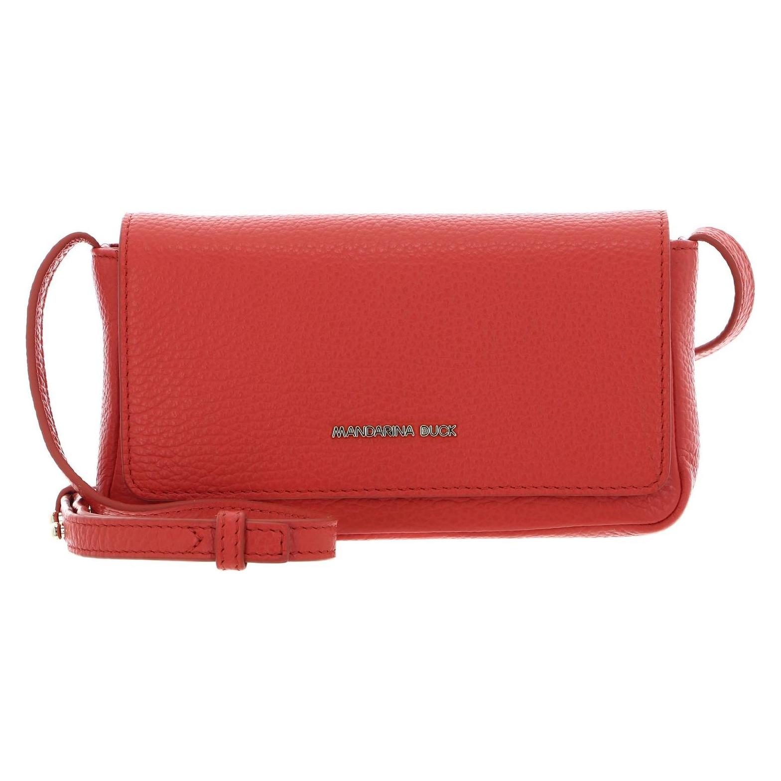 Mandarina Duck, Damen, Handtasche, Mellow Leather Crossover Bag, Rot