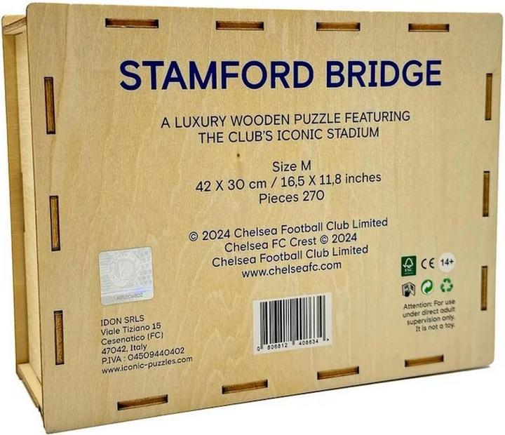 Actual product image Iconic Chelesea FC - Stamford Bridge Stadium - Wooden Puzzle Size M (270 pieces) (270 pieces)